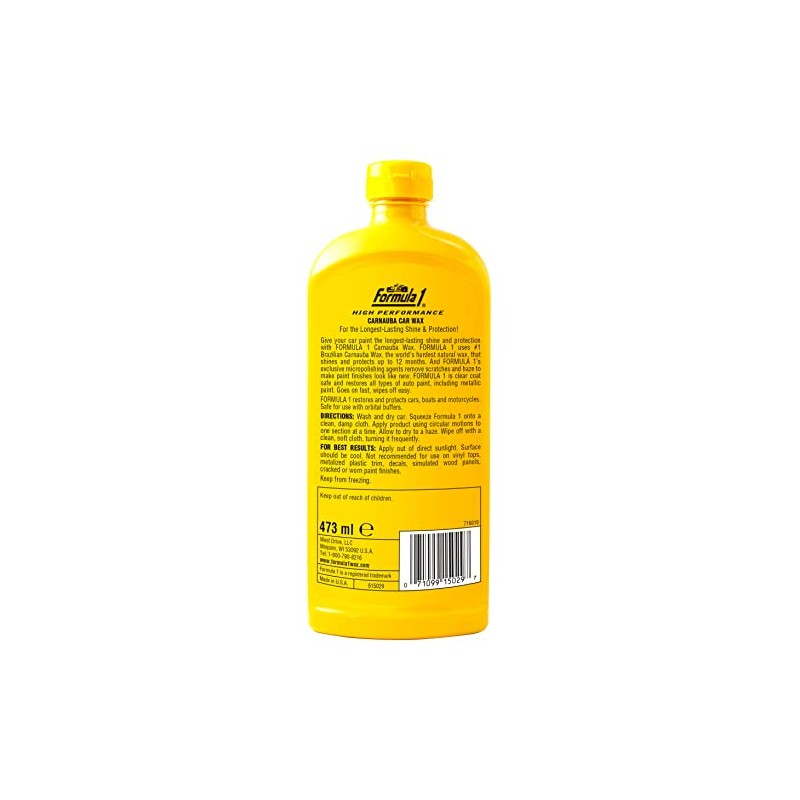 Formula 1, 615029, Cera Liquida de Carnauba, 473ml