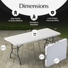 6 Feet Foldable Table with Built in Handle & Steel