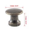 Uenhoy 12 Pcs Mini Cabinet Knobs 1/2 Inch Dia Bronze