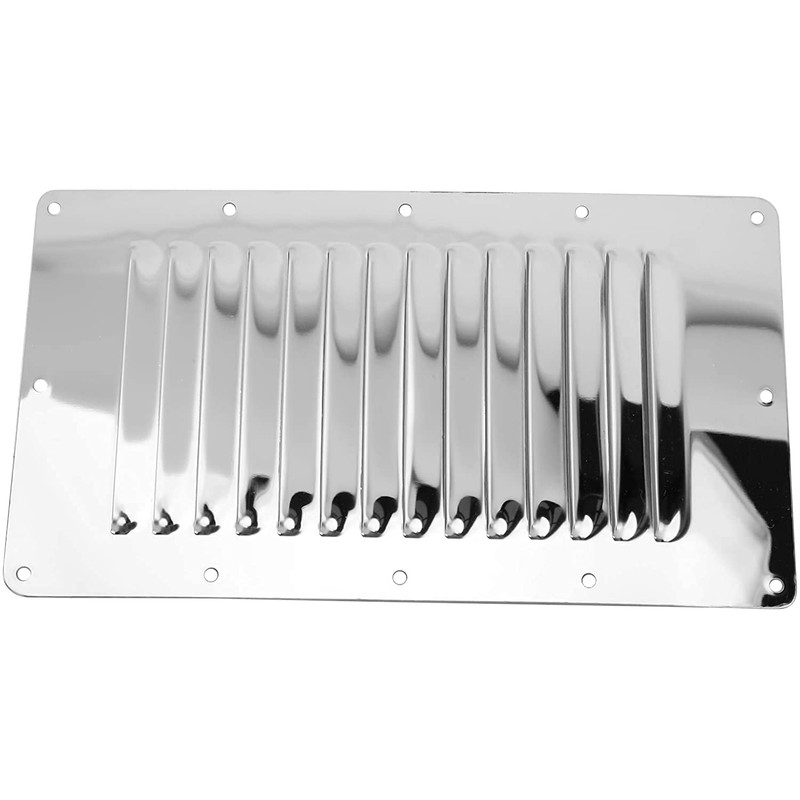 YaeMarine Stainless Steel 4-Pack 5" x 9" Stamped Louvered Vent