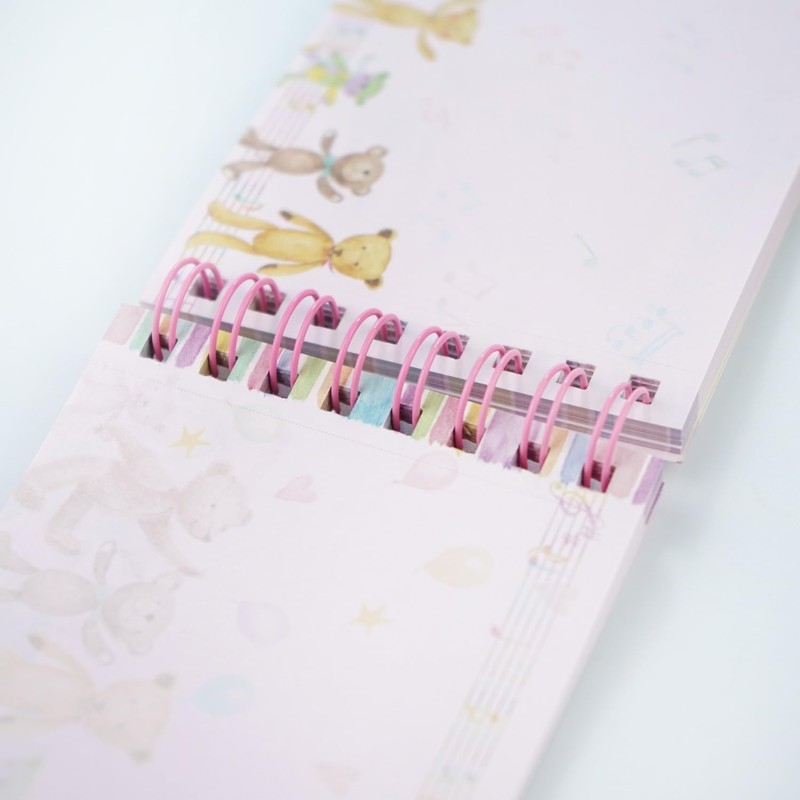 Frontia A7 Pocket Spiral Notebook, Bear, Pocket Notepad Small Notebook,