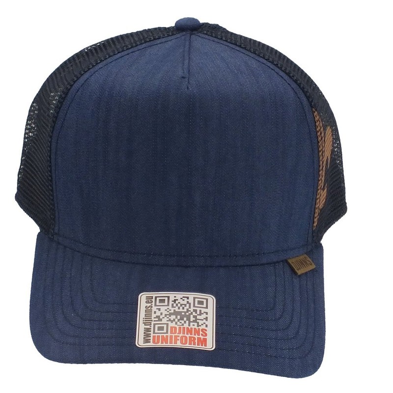 DJINNS - Linen 2014 (navy) - High Fitted Trucker Cap