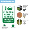 4 Pack 18x12 Inch Reflective Aluminum EV Charging Only Parking
