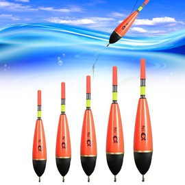 Luminous Fishing Floats Set, Fishing Floats and Bobbers, 5 Pieces (5 g, 8 g, 10 g, 12 g, 15 g), Eva Fishing Floats for Pike, Perch, Carp, Perch, Various Sizes of Fish Species