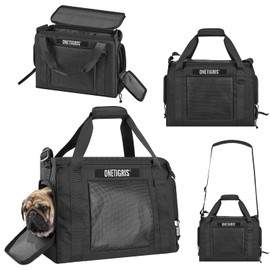 OneTigris Portable Pet Carrier for Small Puppy Dog and Cat, Multi Carry Way Pet Sling Carrier, Lightweight Adjustable Travel Pet Carrier for Outdoor Walking, Vet Visit, Camping, Up to 6lbs