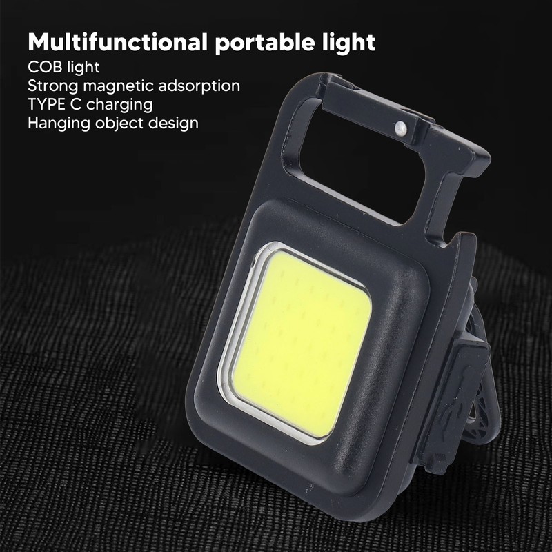 4 Set COB Keychain Work Light 1000lm 3 Modes Waterproof