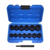 JEUCLEL 14PCS Twist Lug Nut Socket Set - 3/8 inch