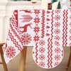 LinTimes Christmas Table Cloth, Rectangular Christmas Waterproof Tablecloths Xmas Wipeclean