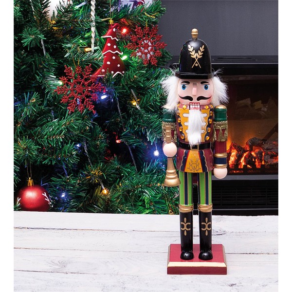 St Helens Home & Garden Nutcracker with Horn Christmas Decoration