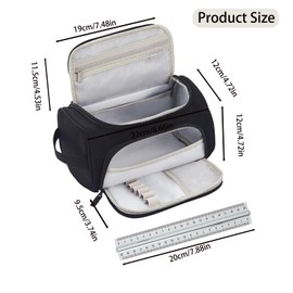 Large Capacity Pencil Case, Big Storage Pouch Marker Pen Case Travel Simple Stationery Bag School College Office Organizer for Adults Teens Girls Kids (Navy Blue)