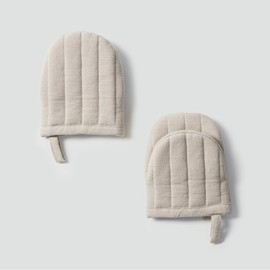 JAJU [JAJU] Mini Oven Mitts 2 Pcs_Beige