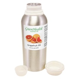 Grapefruit (Pink) – 8 fl oz (237 ml) Aluminum Bottle w/ Plug Cap – 100% Pure – GreenHealth