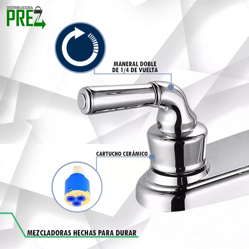 Prez Grifo Mezcladora Fregador Llave Inoxidable Flexible Sp-80067