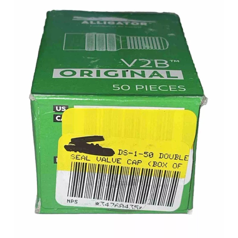 Alligator V2B Dual Seal Tire Valve Cap Original 50 Pieces