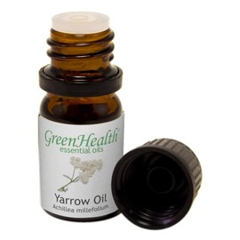 Yarrow (Blue) Essential Oil - 5 ml - 100% Pure & Natural - Amber Glass Bottle w/Euro Dropper - GreenHealth