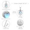 Moonstone Urn Necklaces for Ashes 925 Sterling Silver Heart Moonstone