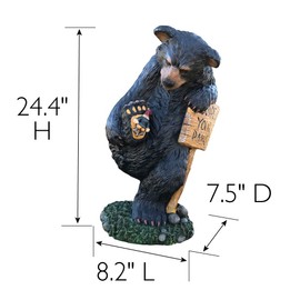 Design House 328203 Wipe Your Paws Bear 24-inch Figurine Statue for Garden Patio Home & Office Décor Housewarming Gifting Birthdays