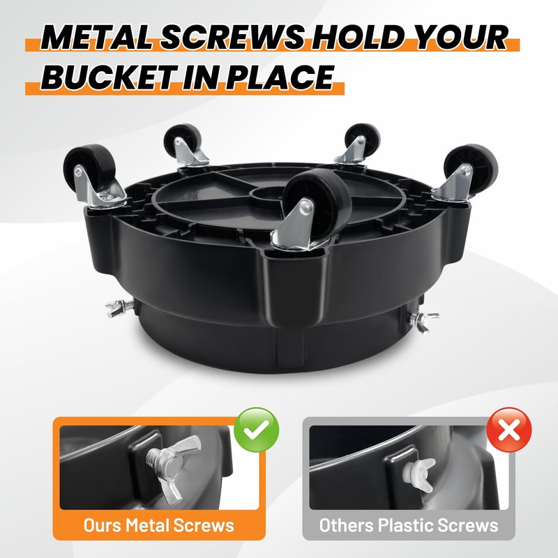 ROBLOCK 5 Gallon Bucket Dolly Roller with Wheels, Detailing Bucket