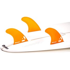 DORSAL Surfboard Fins Thruster 3 Set Future Compatible Medium Orange