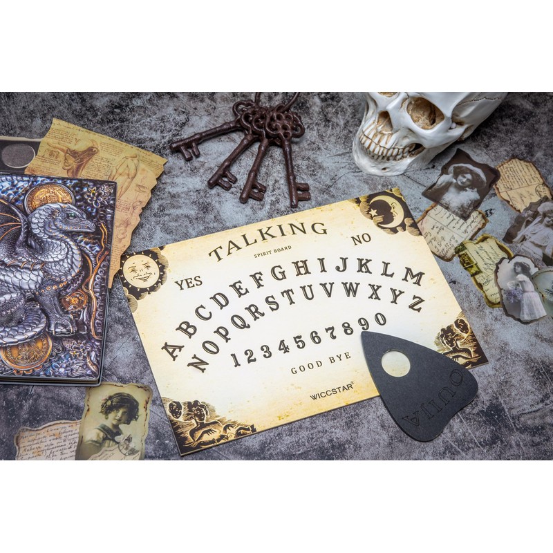 WICCSTAR Classic style Ouija Board game with Planchette and detailed