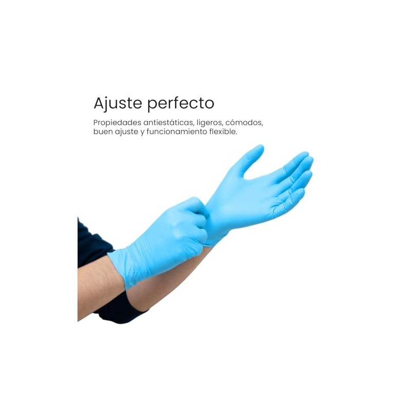 Guantes de Nitrilo Azules - Alta calidad - Sin Polvo