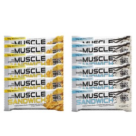 Muscle Foods Muscle Sandwich - Barra de proteina 12 por caja (57 g c/u)