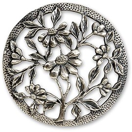 Craftprokits Pewter Lid - Flowers