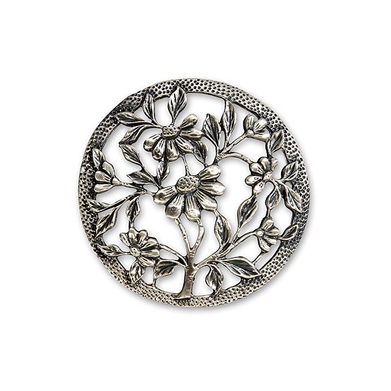 Craftprokits Pewter Lid - Flowers