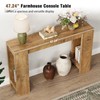 Tohomeor Entryway Console Table, Farmhouse Narrow Sofa Table Behind Couch,