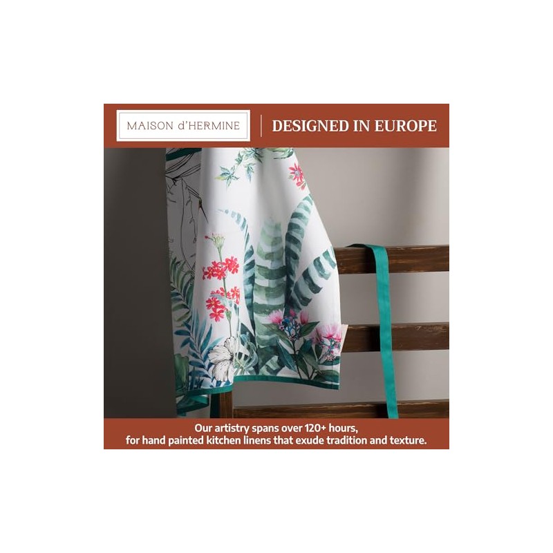 Maison d' Hermine Tropiques 100% Cotton Apron with an Adjustable