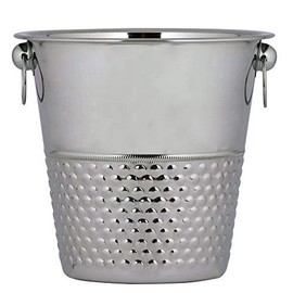 Kosma Limited Edition Champagne Bucket Stainless Steel | Bottle Cooler | Designer Beverage Bucket | Ice Bucket (Bubble Effect) - 21 x 21cm