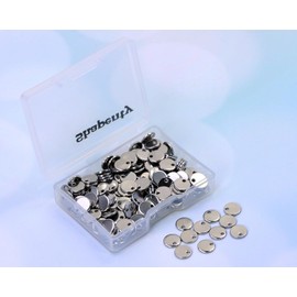 Small Round Stainless Steel Flat Blank Stamping Tag Pendants Bulk Mini Discs for Bracelet Earring Necklace Chain Charms Jewelry Making Specialized Number Alphabet Stamping, 200PCS (6mm)