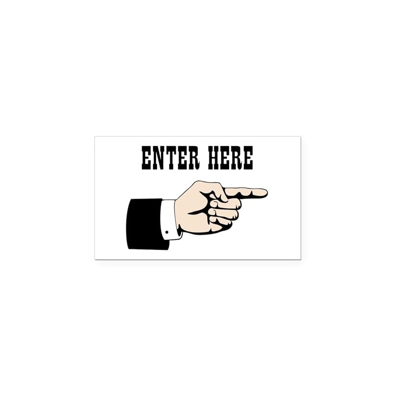CafePress Enter Here Rectangle Car Bumper Magnet