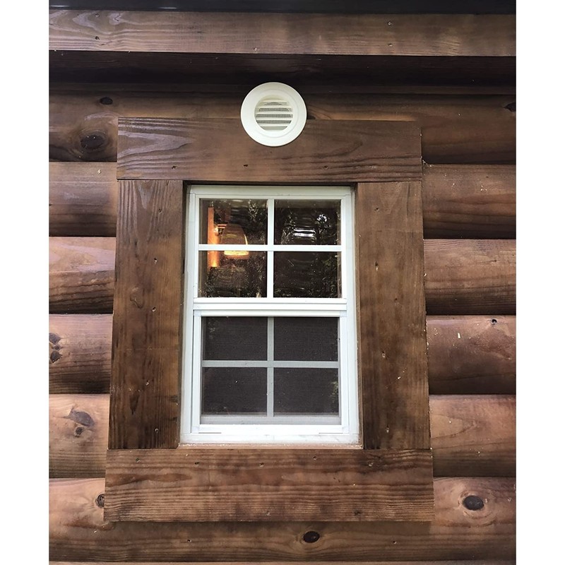 3" Air Vent Cover, Allvent ABS Round Louvered Air Grill