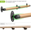 SELEWARE 52 Inch Wood Handrail Indoor Stairs Handrail Wall Mount