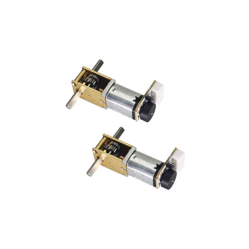 2Pcs DC 12V 136RPM Φ3x10mm Double Shaft N20 Worm Gear
