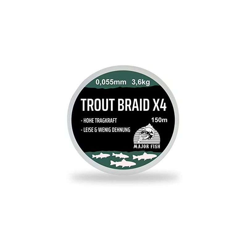 Major Fish Trout Braid 4-Way Braided Line Trout Ultralight 150