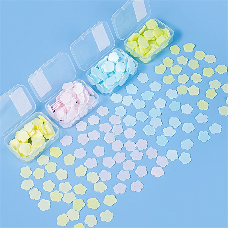 4 Different Scented Mini Fresh Portable Disposable Petal Hand Wash