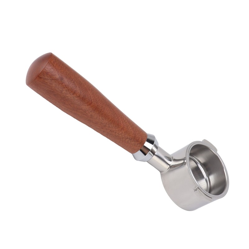 51mm Bottomless Portafilter 2 Ears Stainless Steel Basket and Redwood