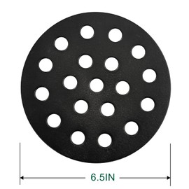 Quantfire 6.5" Cast Iron Bottom Fire Grate, BBQ High Heat Charcoal Plate for S/Mini/Medium Big Green Egg Fire Grate Grill Charcoal Replacement Accessories
