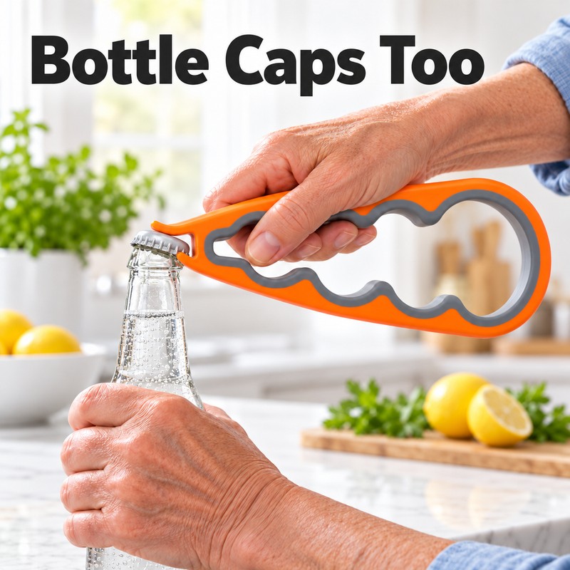 4-in-1 Jar Opener for Weak Hands – Multifunctional Bottle and