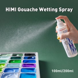HIMI Gouache 100ml (3.38-oz) Bottle Wetting Spray, Suitable for gouache pigments, Art Supplies for Professionals, Nice Gift Art hobbyist