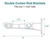 Curtain Rod Bracket, Set of 3 Curtain Rod Holders for