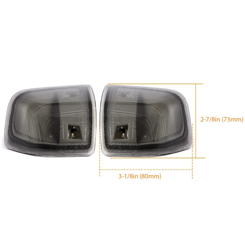 Kojem Side Mirror Turn Signal Lights Compatible with 2010-2018 Dodge