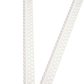 ProfileXXL PVC Corner Bracket, Corner Profile, Edge Protection, Drywall, 2.5 m, White, 23 x 23 mm Profiles Made of Hard PVC, for Interior Construction Drywall