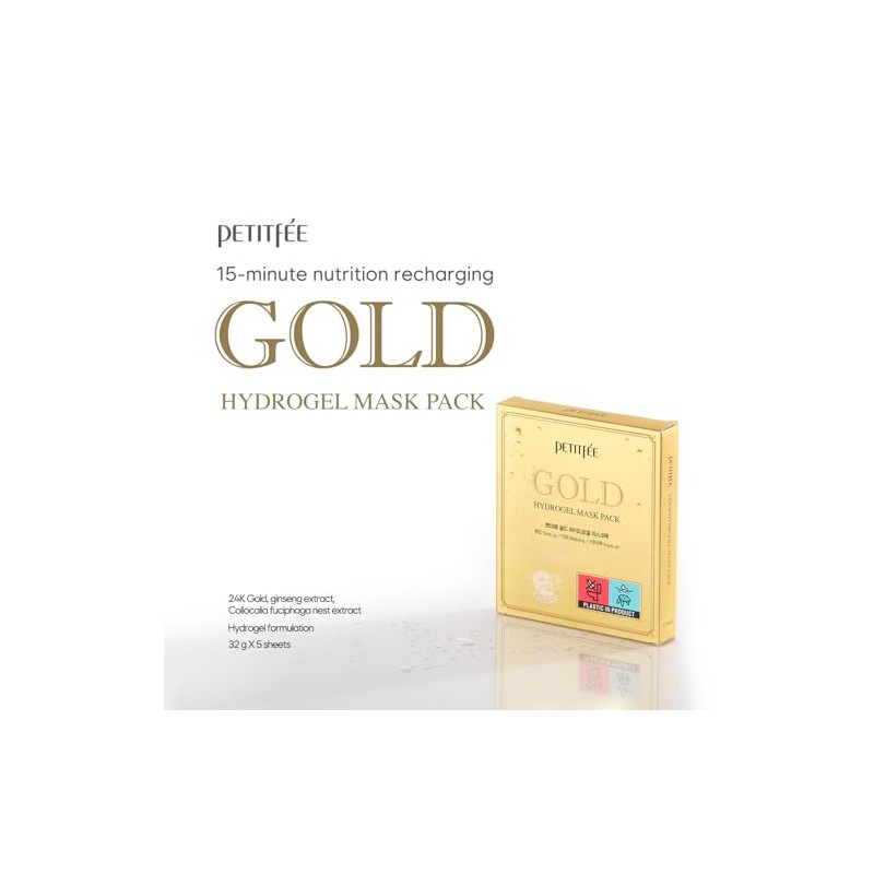 YUAKUOD e] Gold Hydrogel Mask Pack 5ea/Caja