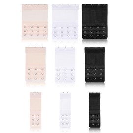 9 PCS Bra Extender 2 Hooks, 3 Hooks, 4 Hooks, 3 Rows Elastic Bra Extension Strap for Women Adjustable Bra Band for Pregnancy, Weight Gain, And Bra Shrinkage