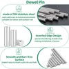 Yauhar 370Pcs 304 Stainless Steel Dowel Pins and Compression Springs