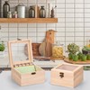 Index Card Holder 3x5, Recipe Cards Case with Clear Lid,