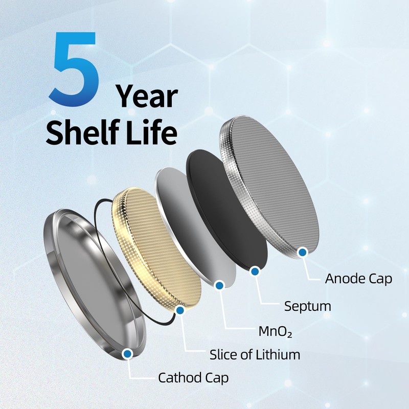 Fuspower CR1216 Watch Battery CR 1216 Battery 3V Lithium Button